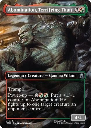 Abomination, Terrifying Titan (Borderless) (MSH-333) - Marvel Super Heroes - Card Brawlers