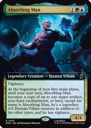 Absorbing Man (Extended Art) (MSH-416) - Marvel Super Heroes - Card Brawlers