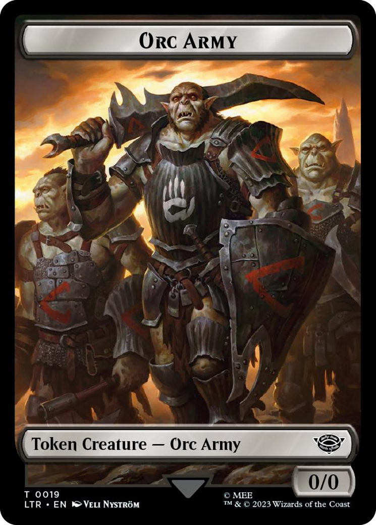 Orc Army (0019) // Food (0023) Double-Sided Token (Surge Foil) [The Lord of the Rings: Tales of Middle-Earth Tokens] - Magic: The Gathering - Card Brawlers | Quebec | Canada |