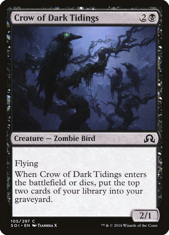 Crow of Dark Tidings [Shadows over Innistrad] - Magic: The Gathering - Card Brawlers | Quebec | Canada |
