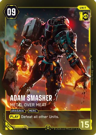 Adam Smasher - Metal Over Meat (Epic) (041) - Welcome to Night City Retail Foil - Card Brawlers