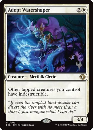 Adept Watershaper (PPECL-003) - Promo Pack: Lorwyn Eclipsed Foil - Card Brawlers