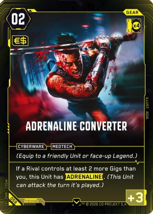 Adrenaline Converter (059) - Welcome to Night City Retail - Card Brawlers