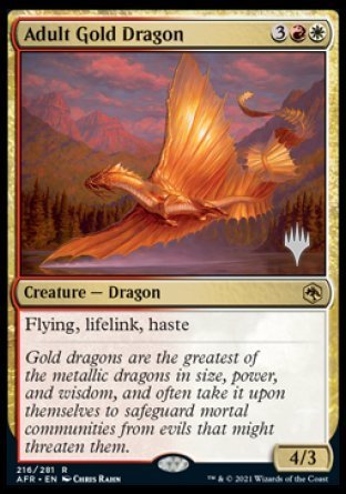 Adult Gold Dragon (Promo Pack) [Dungeons & Dragons: Adventures in the Forgotten Realms Promos] - Card Brawlers