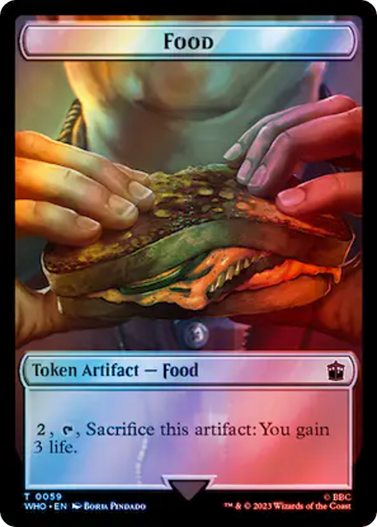 Human (0038) // Food (0059) Double-Sided Token (Surge Foil) [Doctor Who Tokens] - Magic: The Gathering - Card Brawlers | Quebec | Canada |