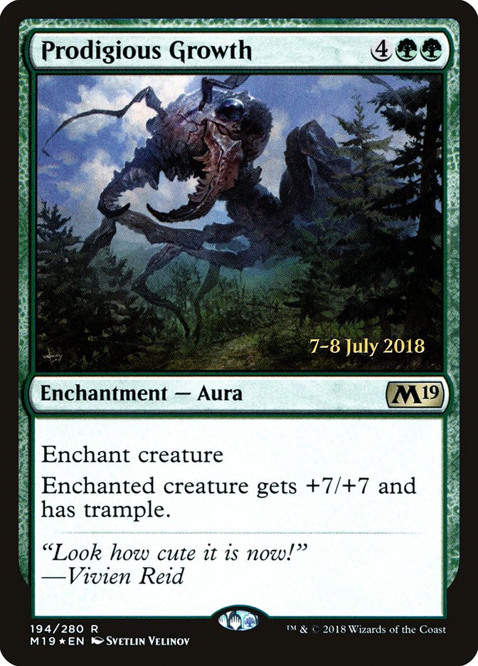 Prodigious Growth [Core Set 2019 Prerelease Promos] - Magic: The Gathering - Card Brawlers | Quebec | Canada |