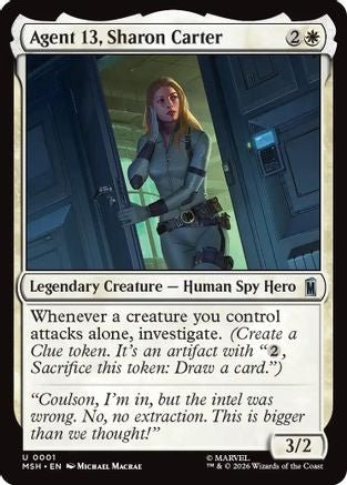 Agent 13, Sharon Carter (MSH-001) - Marvel Super Heroes - Card Brawlers