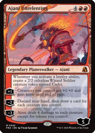 Ajani Unrelenting (PPFRA-242) - Promo Pack: Reality Fracture Foil - Card Brawlers