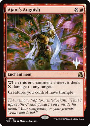 Ajani's Anguish (PPFRA-072) - Promo Pack: Reality Fracture - Card Brawlers