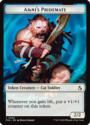 Ajani's Pridemate // Ajani Resolute Double-Sided Token (FRA-2 // 16) - Reality Fracture - Card Brawlers