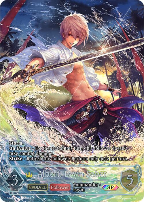Albert, Levin Saber (Evolved) (SP) (SP01 - SP10EN) [Seaside Memories] - Card Brawlers