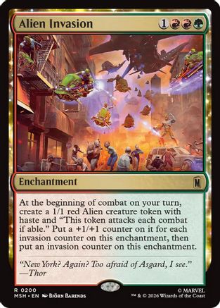 Alien Invasion (MSH-200) - Marvel Super Heroes Foil - Card Brawlers