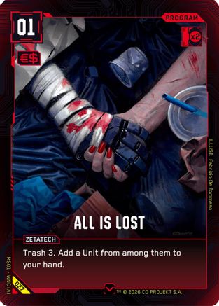 All is Lost (027) - Welcome to Night City Retail - Card Brawlers