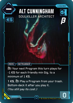 Alt Cunningham - Soulkiller Architect (009) - PreRelease Beta Foil - Card Brawlers