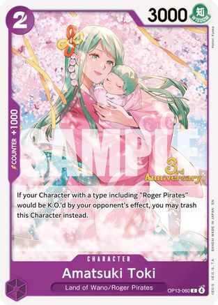 Amatsuki Toki (OP13-060) - Carrying On His Will: 3rd Anniversary Tournament Cards - Card Brawlers