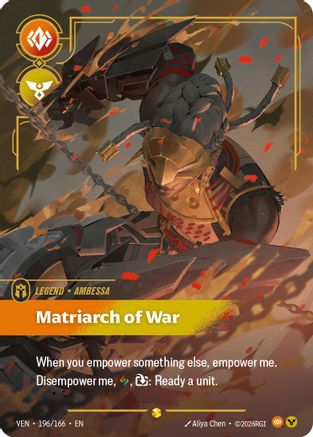 Ambessa - Matriarch of War (Overnumbered) (196/166) - Vendetta Foil - Card Brawlers