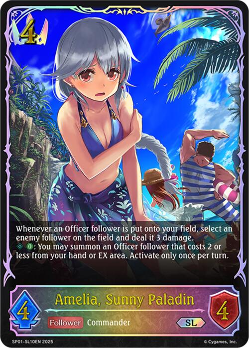 Amelia, Sunny Paladin (SL) (SP01 - SL10EN) [Seaside Memories] - Card Brawlers