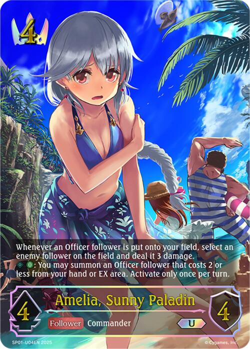 Amelia, Sunny Paladin (U) (SP01 - U04EN) [Seaside Memories] - Card Brawlers