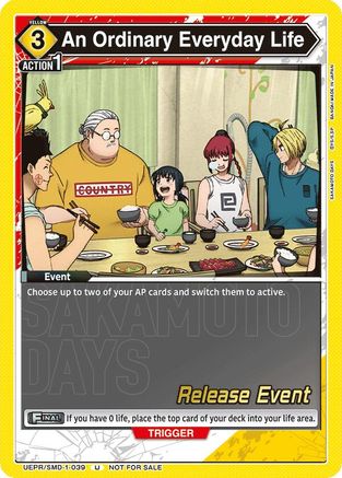 An Ordinary Everyday Life (Release Event) (UE19BT/SMD-1-039) - UE19BT SAKAMOTO DAYS Release Event Cards - Card Brawlers