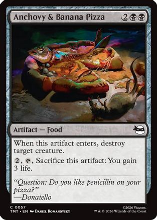 Anchovy & Banana Pizza (TMT-057) - Teenage Mutant Ninja Turtles Foil - Card Brawlers