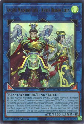 Ancient Warriors Oath - Double Dragon Lords (MAMO-EN088) - Magnificent Monsters 1st Edition - Card Brawlers