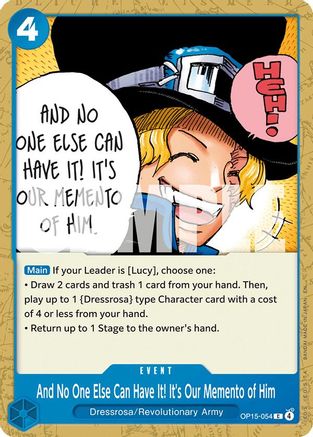 And No One Else Can Have It! It's Our Memento of Him (OP15-054) - Adventure on Kami's Island - Card Brawlers