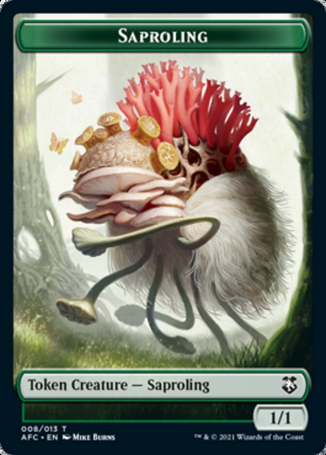 Angel // Saproling Double - Sided Token [Dungeons & Dragons: Adventures in the Forgotten Realms Commander Tokens] - Card Brawlers