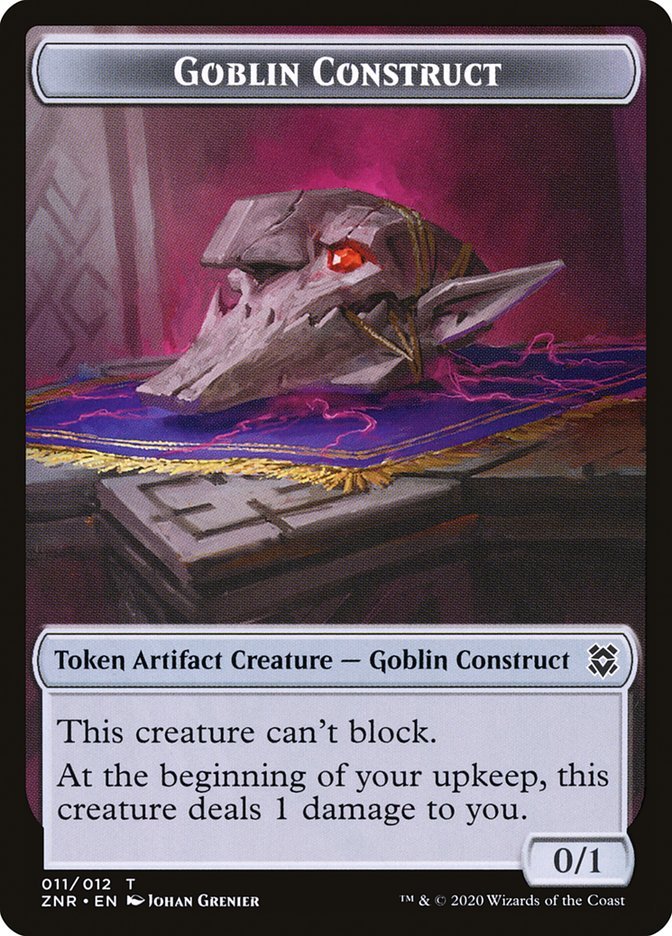 Angel Warrior // Goblin Construct Double - Sided Token [Zendikar Rising Tokens] - Card Brawlers