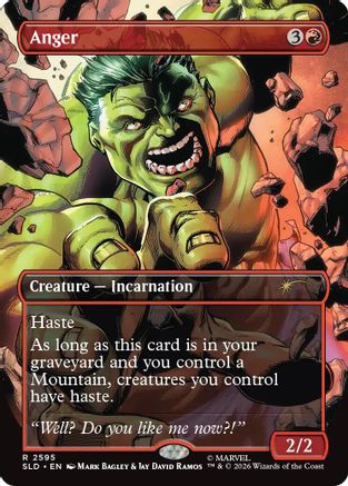 Anger (2595) (SLD-2595) - Secret Lair Drop Series Foil - Card Brawlers