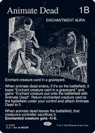 Animate Dead (0155) (SLZ-155) - Secret Lair x MSCHF: The Zeta Set - Card Brawlers