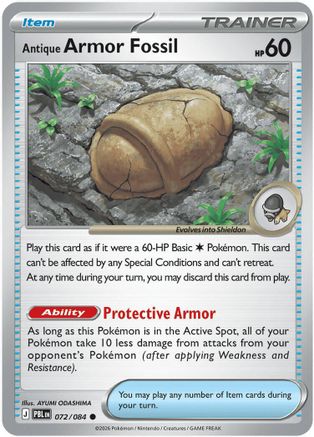 Antique Armor Fossil (072/null) [ME05 Pitch Black] - Card Brawlers