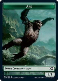 Ape // Golem Double - Sided Token [Double Masters Tokens] - Card Brawlers