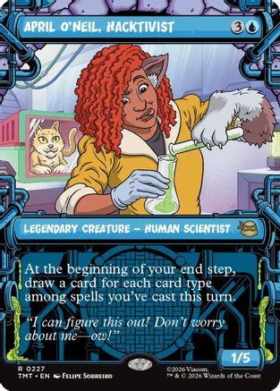April O'Neil, Hacktivist (0227) (Showcase) (TMT-227) - Teenage Mutant Ninja Turtles Foil - Card Brawlers
