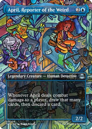 April, Reporter of the Weird (Borderless) (TMT-206) - Teenage Mutant Ninja Turtles Foil - Card Brawlers