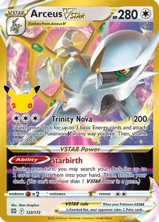 Arceus VSTAR (123/null) - Holofoil [ME 30th Celebration Classic Collection] - Card Brawlers