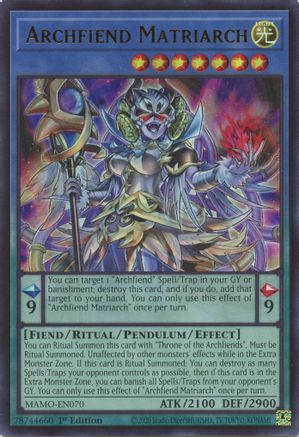 Archfiend Matriarch (MAMO-EN070) - Magnificent Monsters 1st Edition - Card Brawlers