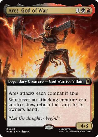 Ares, God of War (Extended Art) (MSH-418) - Marvel Super Heroes - Card Brawlers