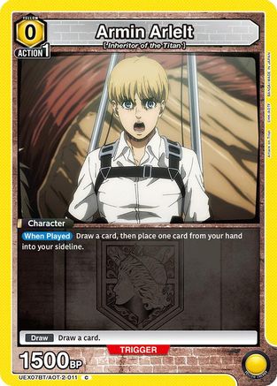 Armin Arlelt (011) (Box Topper Foil) (UEX07BT/AOT-2-011) - UEX07BT Attack on Titan Vol 2 Foil - Card Brawlers