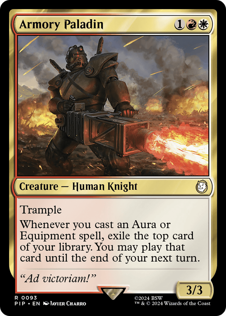Armory Paladin [Fallout] - Card Brawlers