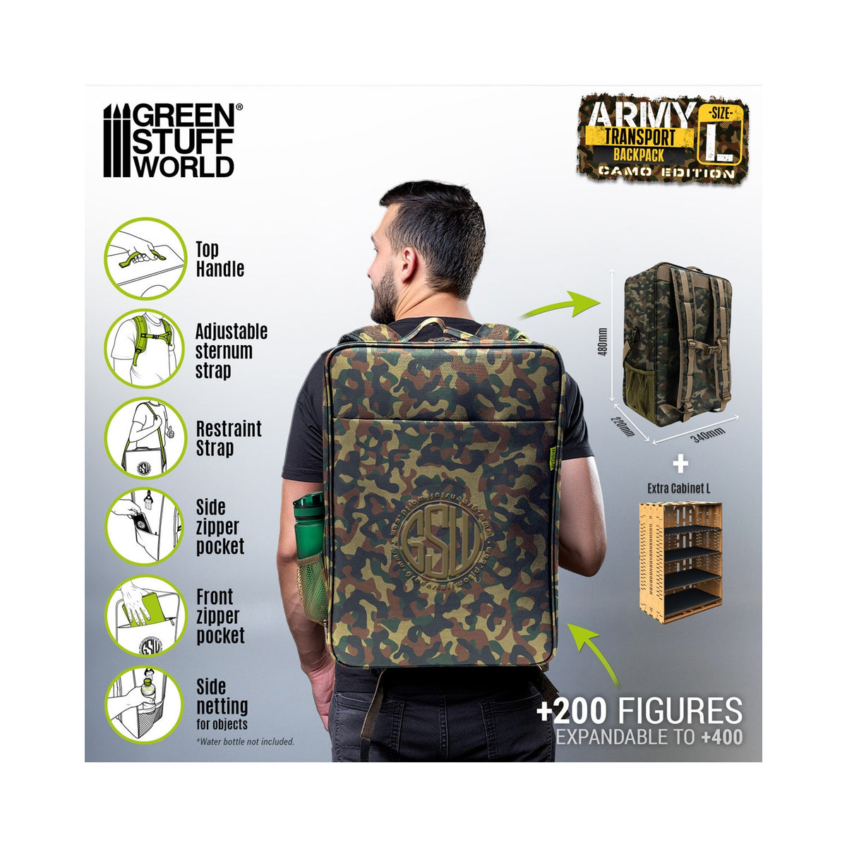 Green Stuff World - Army Transport Backpack - Camouflage - Green Stuff World - Card Brawlers | Quebec | Canada |