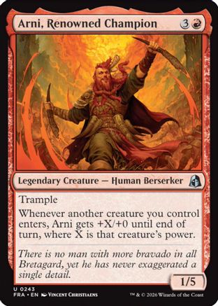 Arni, Renowned Champion (FRA-243) - Reality Fracture - Card Brawlers