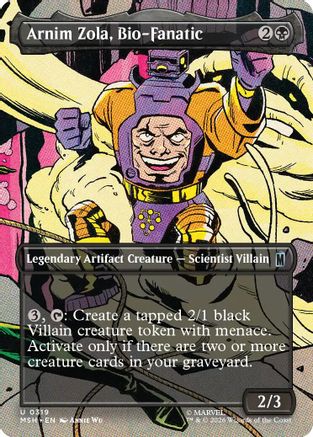 Arnim Zola, Bio-Fanatic (Borderless) (MSH-319) - Marvel Super Heroes - Card Brawlers
