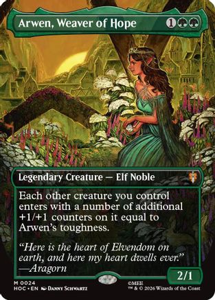 Arwen, Weaver of Hope (Borderless) (HOC-024) - The Hobbit: Eternal-Legal - Card Brawlers