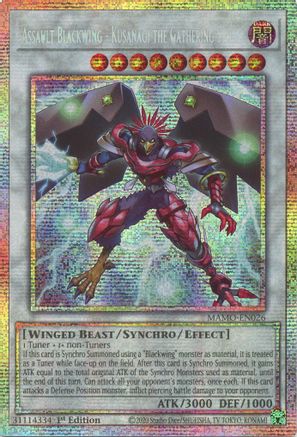 Assault Blackwing - Kusanagi the Gathering Storm (Starlight Rare) (MAMO-EN026) - Magnificent Monsters 1st Edition - Card Brawlers