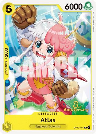 Atlas (OP13-101) - Carrying On His Will: 3rd Anniversary Tournament Cards - Card Brawlers