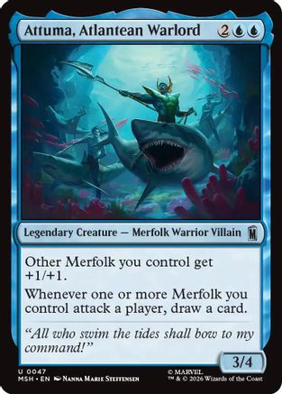Attuma, Atlantean Warlord (MSH-047) - Marvel Super Heroes - Card Brawlers