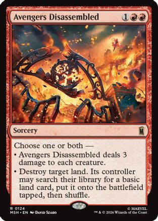 Avengers Disassembled (MSH-124) - Marvel Super Heroes Foil - Card Brawlers