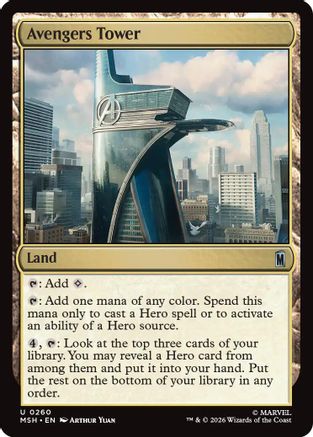 Avengers Tower (MSH-260) - Marvel Super Heroes Foil - Card Brawlers