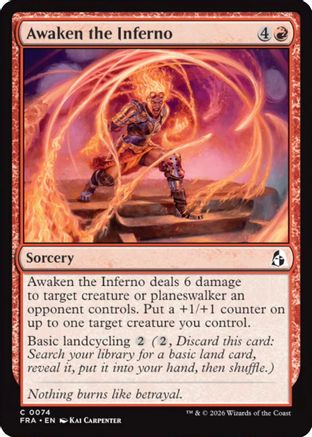 Awaken the Inferno (FRA-074) - Reality Fracture Foil - Card Brawlers