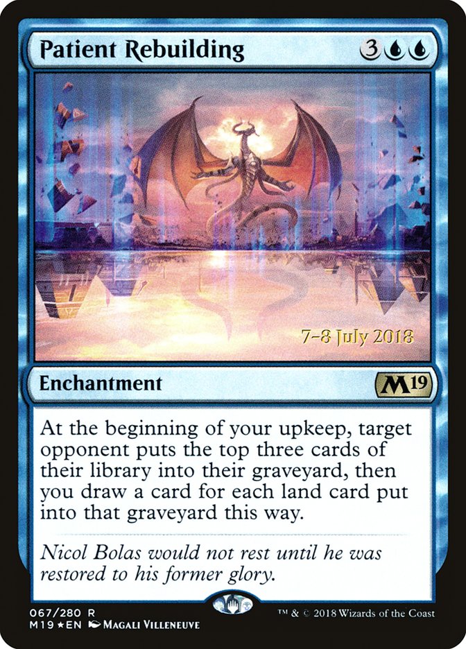 Patient Rebuilding [Core Set 2019 Prerelease Promos] - Magic: The Gathering - Card Brawlers | Quebec | Canada |